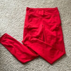 Athleta Red Leggings